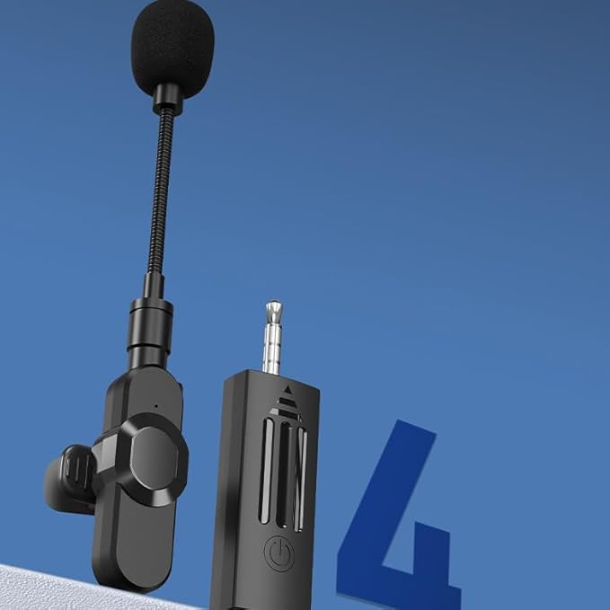 K35D Wireless Microphone for Vlogging – Plug & Play Mini Collar Mic for Live Game Video Shooting & Streaming | 3.5mm AUX Connection | Compatible with Mobile Phones & Cameras