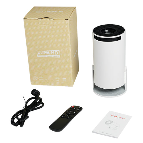 Mini Projector 2024 | Upgraded 1080P Native 4K Support | Portable Projector with Dual Control | WiFi 6, BT5.2, 180° Keystone