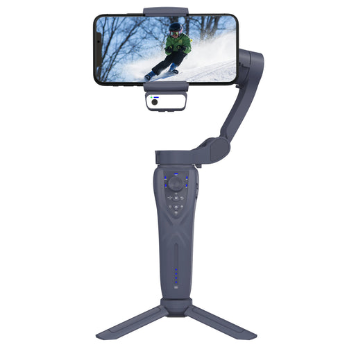 Handheld Gimbal F12 Camera Stabilizer with Tripod | Face Tracking via App | Selfie Stick & Horizontal Stabilizer