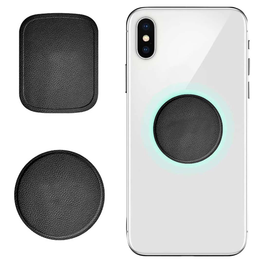 GD-G030 2-in-1 Magnetic Phone Holder - Leather Stand & Car Mount with Strong Magnet for Smartphones