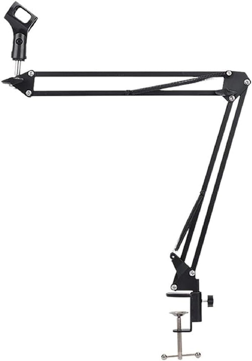 Professional Recording Microphone Stand | Black Suspension Scissor Arm for Dynamic and Condenser Mics | Stable and Adjustable