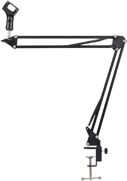Professional Recording Microphone Stand | Black Suspension Scissor Arm for Dynamic and Condenser Mics | Stable and Adjustable