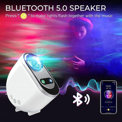 Galaxy Star Projector – 3-in-1 LED Northern Lights Aurora Projector with Bluetooth Speaker and White Noise