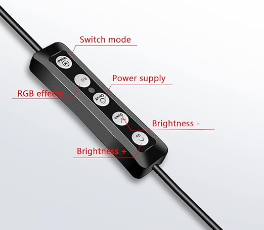 MJ33 RGB LED Soft Ring Light | 26CM Adjustable Ring Light with Phone Holder | Ideal for Video Recording, Photography, and Live Streaming