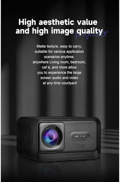 Smart Home Theater 4K Projector – 5G WiFi & Bluetooth Connectivity for Movies and Games, 1200 ANSI Brightness, Zoomable 50-150 Inch Display