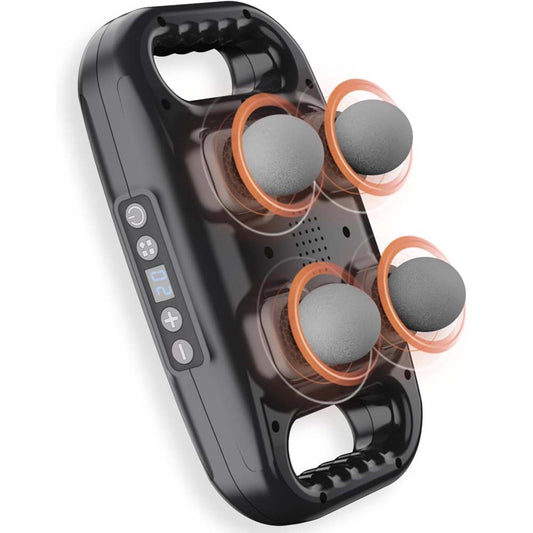 4-Head Massage Gun Deep Tissue - 20 Intensities & 6 Modes, Muscle Massager for Back, Neck, Shoulder, Leg & Body Pain Relief