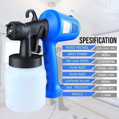 400W Electric Paint Sprayer Gun – Airbrush Spray Gun for Home Painting